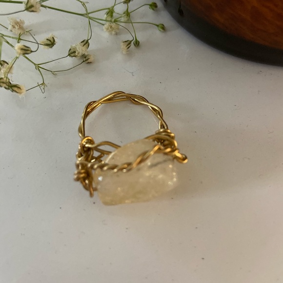 Citrine wire wrapped ring.🌟 - Picture 2 of 6